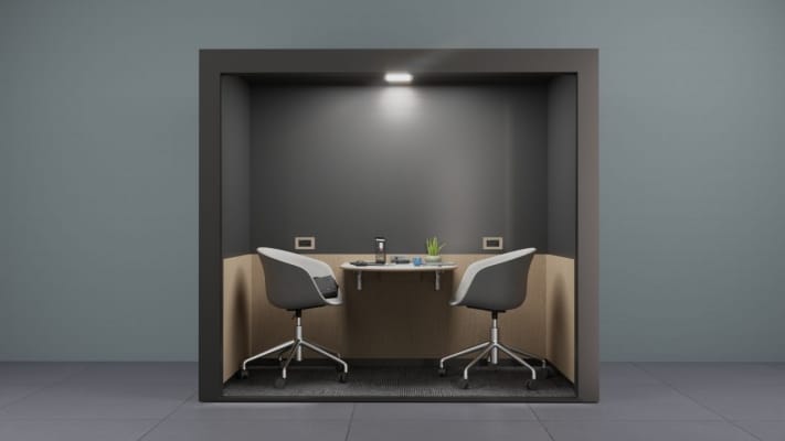 2.4m x 1.2m Open Office Pod 