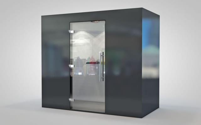 2.4m x 1.2m Enclosed Office Pod - Standard - Black
